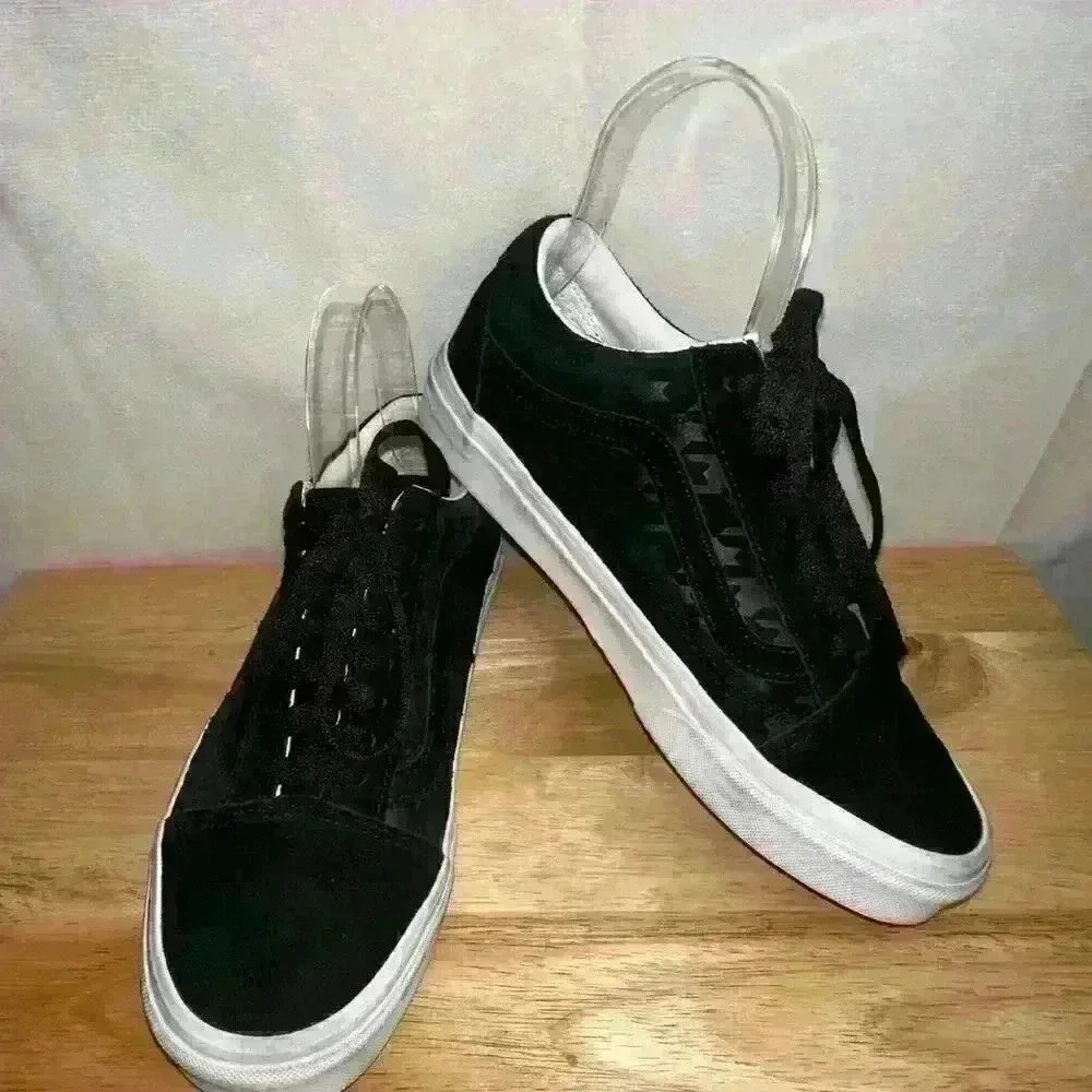 Vans Old Skool Skater Black Low Top Houndstoothembs Lace Up Sz 6.5 M/ Sz‎ 8 W